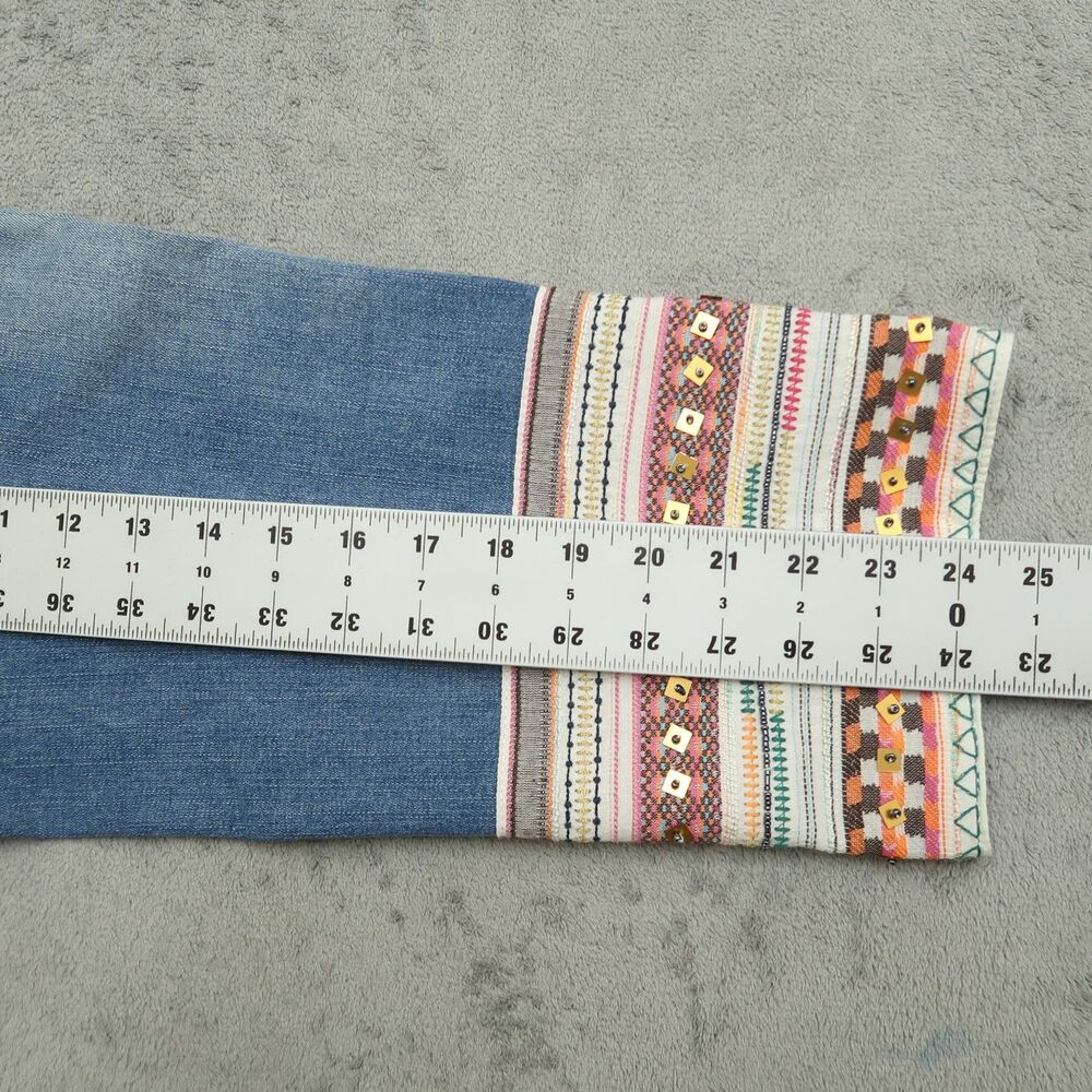 Chico's Jeans Women's 2R US-12R High-Rise Girlfriend Slim Leg Crop 24" Inseam - Picture 5 of 16